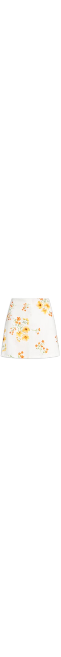 Short Saia Estampado - Off White
