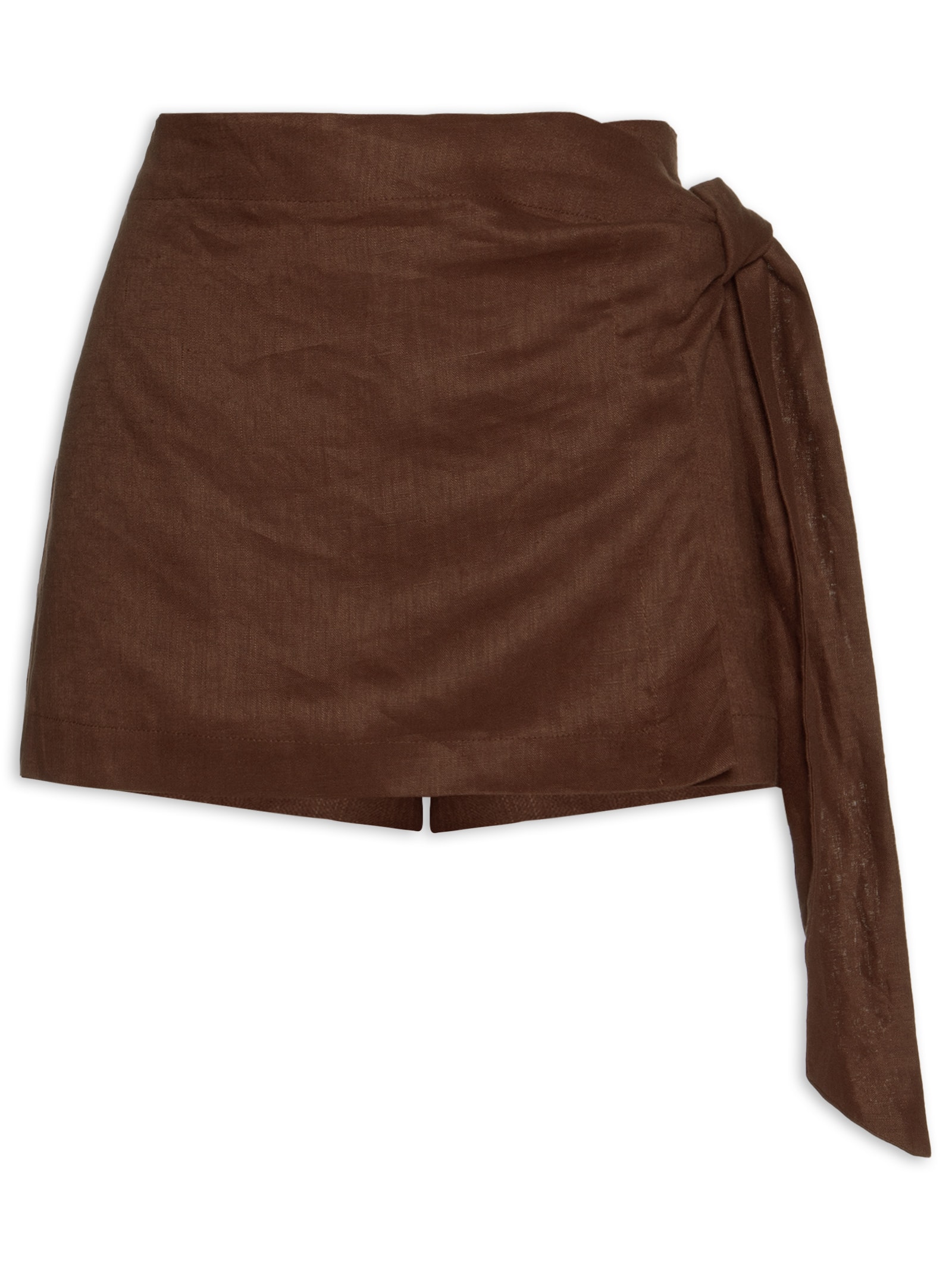 Short Saia Faixa Marrom Farm