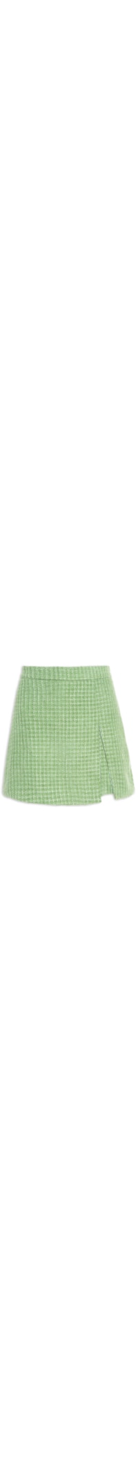 Short-Saia Feminina Tweed - Verde