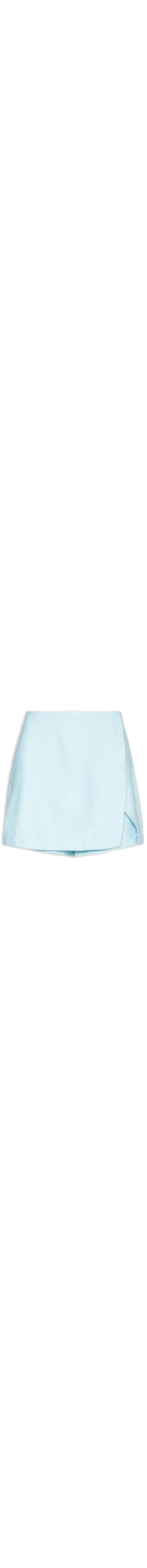 Short Saia Feminino Com Fenda - Azul