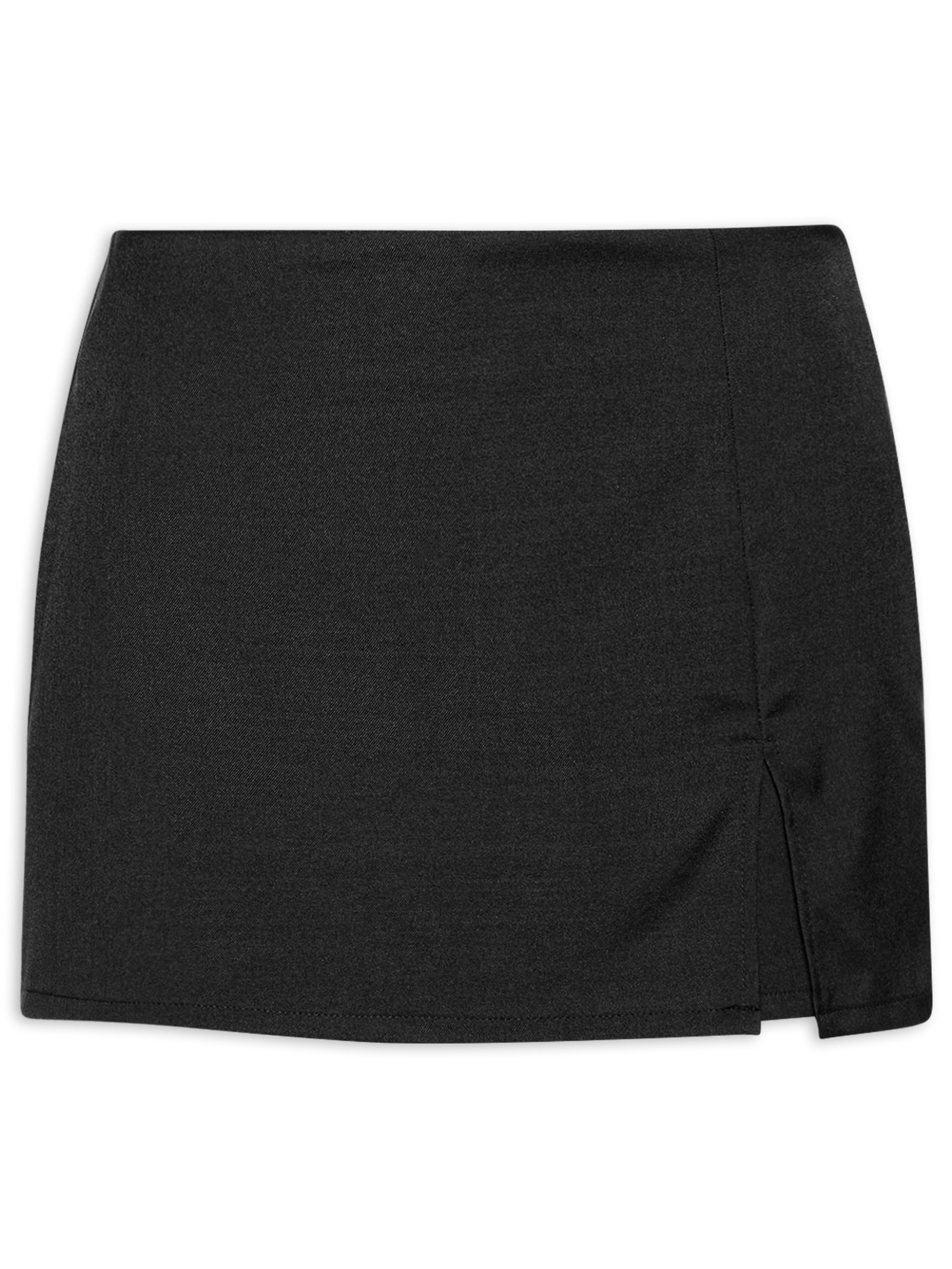 Short Saia Feminino com Fenda Preto Basiq