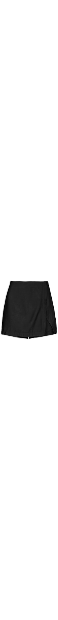 Short Saia Feminino Com Fenda - Preto