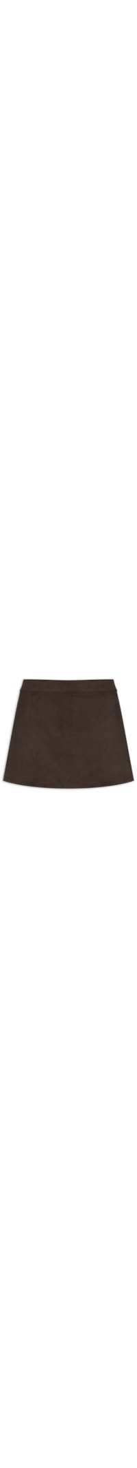 Short Saia Feminino Em Camurça - Marrom