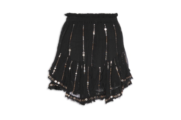 Short Saia Gypsy Com Lantejoula - Preto