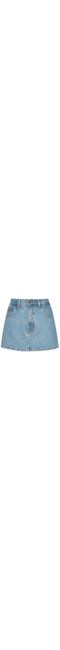 Short Saia Jeans Alto - Azul