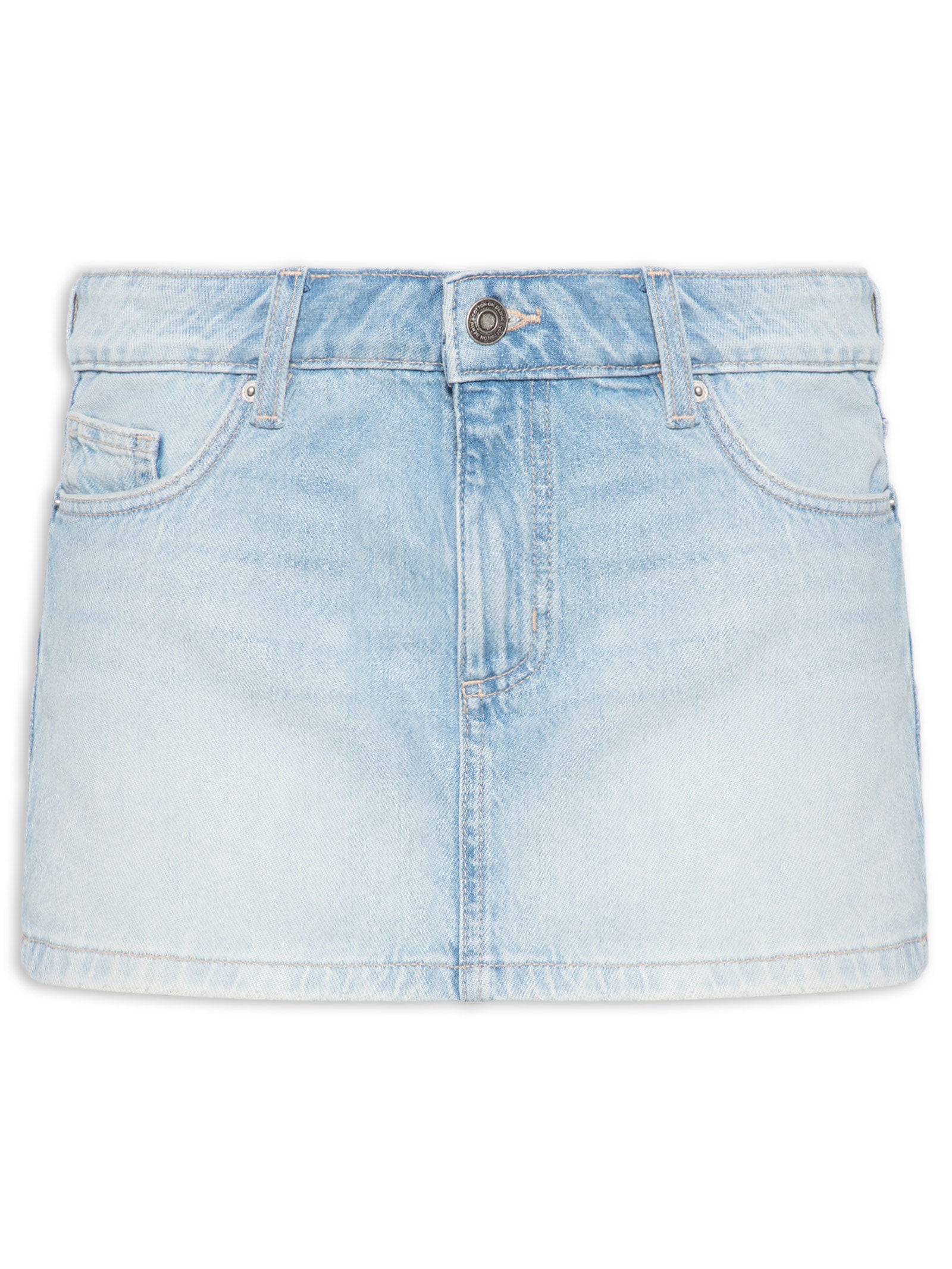 Short Saia Jeans Curta Feminina Original Azul Cotton On