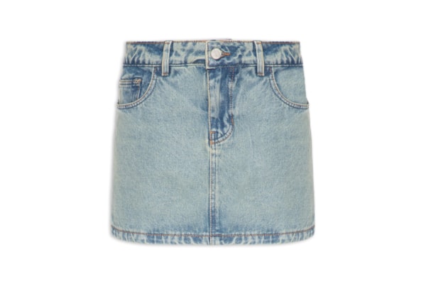 Short Saia Jeans Dirty - Azul