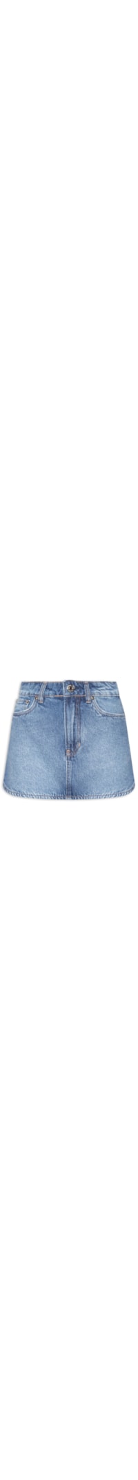 Short Saia Jeans Regular Barra Redonda - Azul