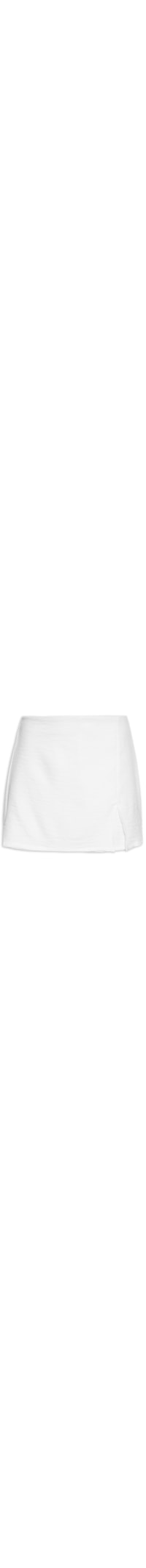 Short Saia Leve Com Fenda - Branco