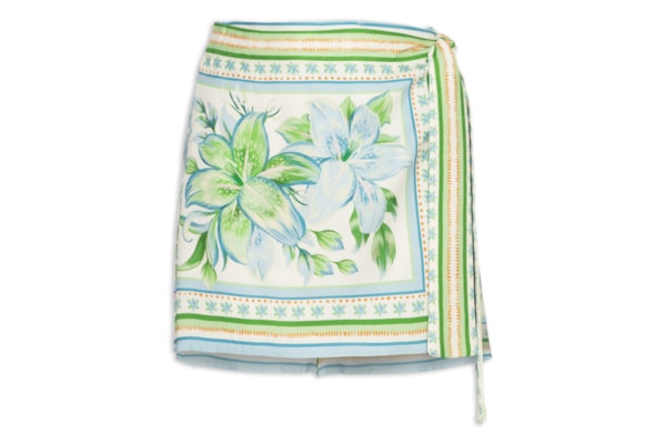 Short Saia Lírio Tropical Lenço - Off White