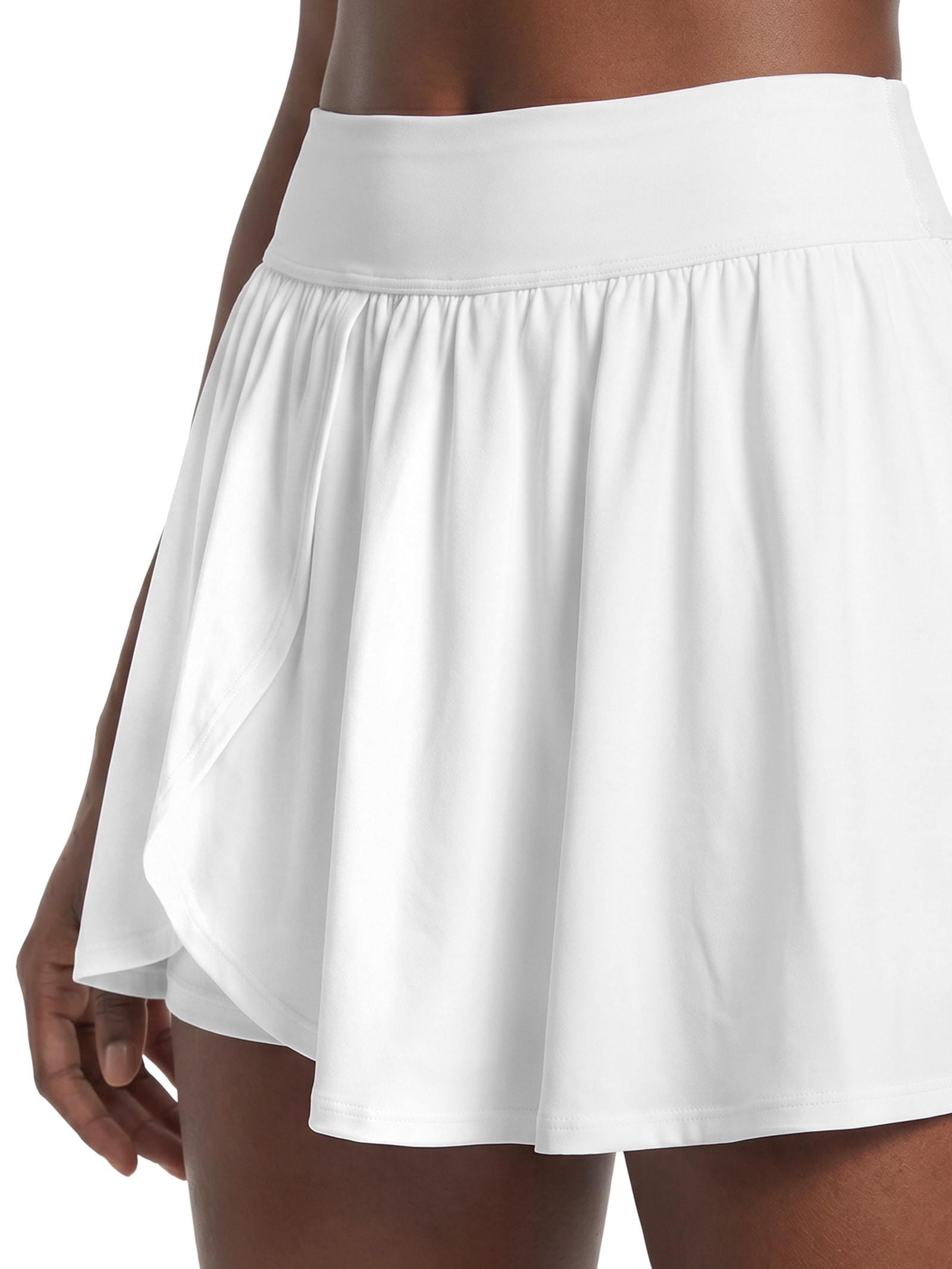 Short Saia Liso Branco Body For Sure