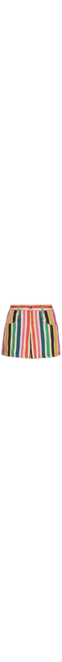 Short Saia Listra Rainbow - Rosa