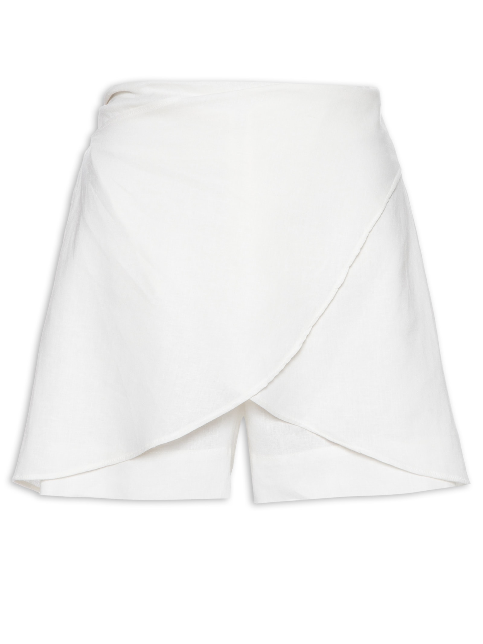 Short Saia Pareô Branco Dress To