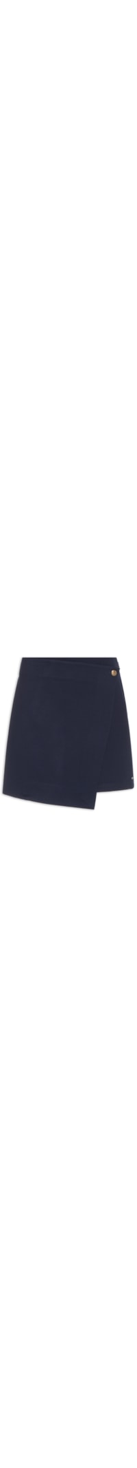 Short Saia Ponte Gold Button - Azul