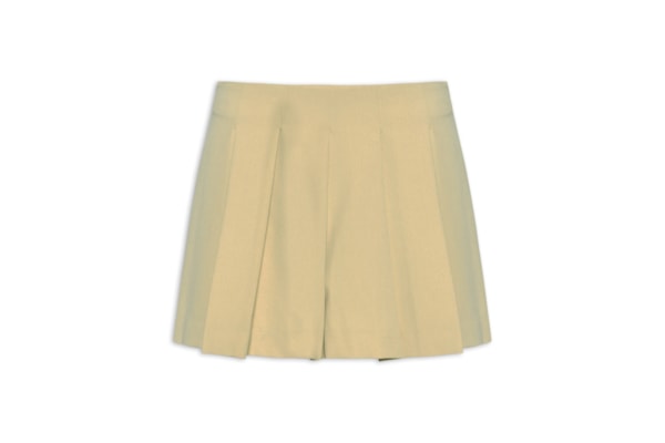 Short Saia Pregas - Bege