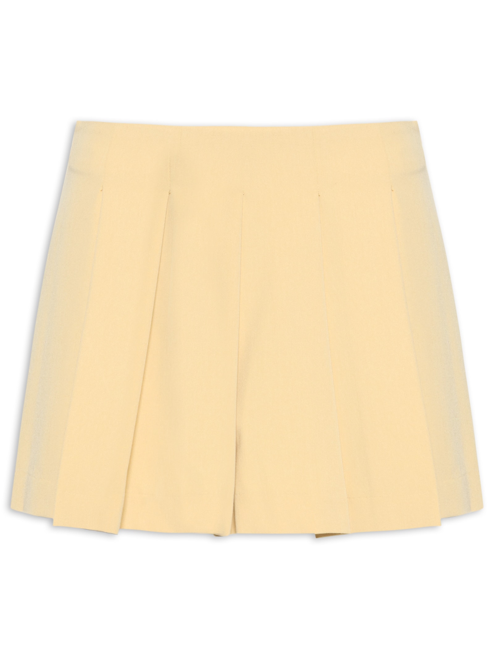 Short Saia Pregas Bege Farm