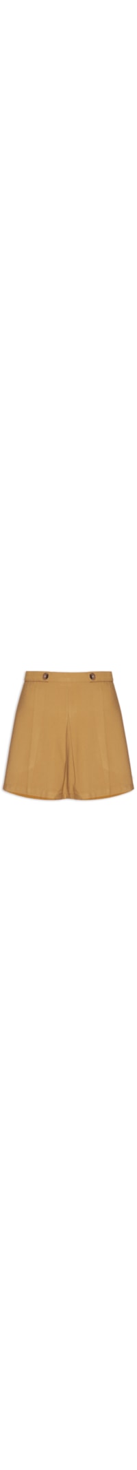 Short Saia Pregas Com Botões - Bege