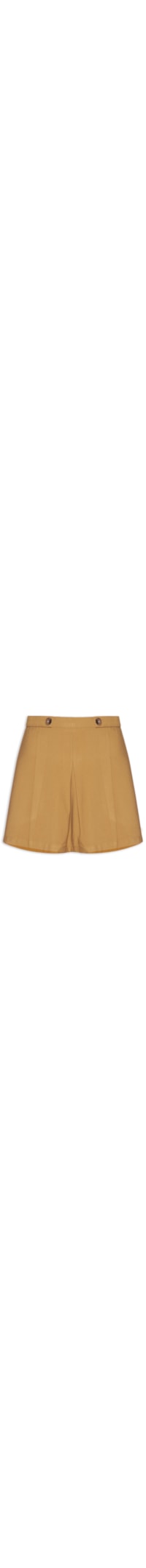 Short Saia Pregas Com Botões - Bege