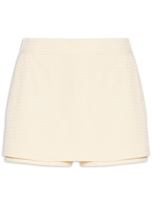 Short Saia Textura Flanelada – Amarelo