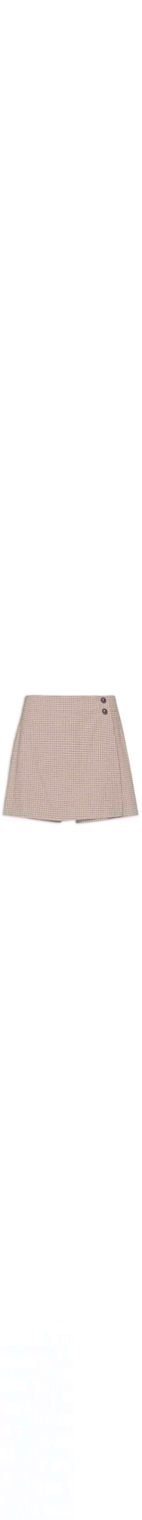 Short Saia Xadrez - Bege