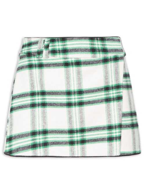 Short Saia Xadrez – Verde
