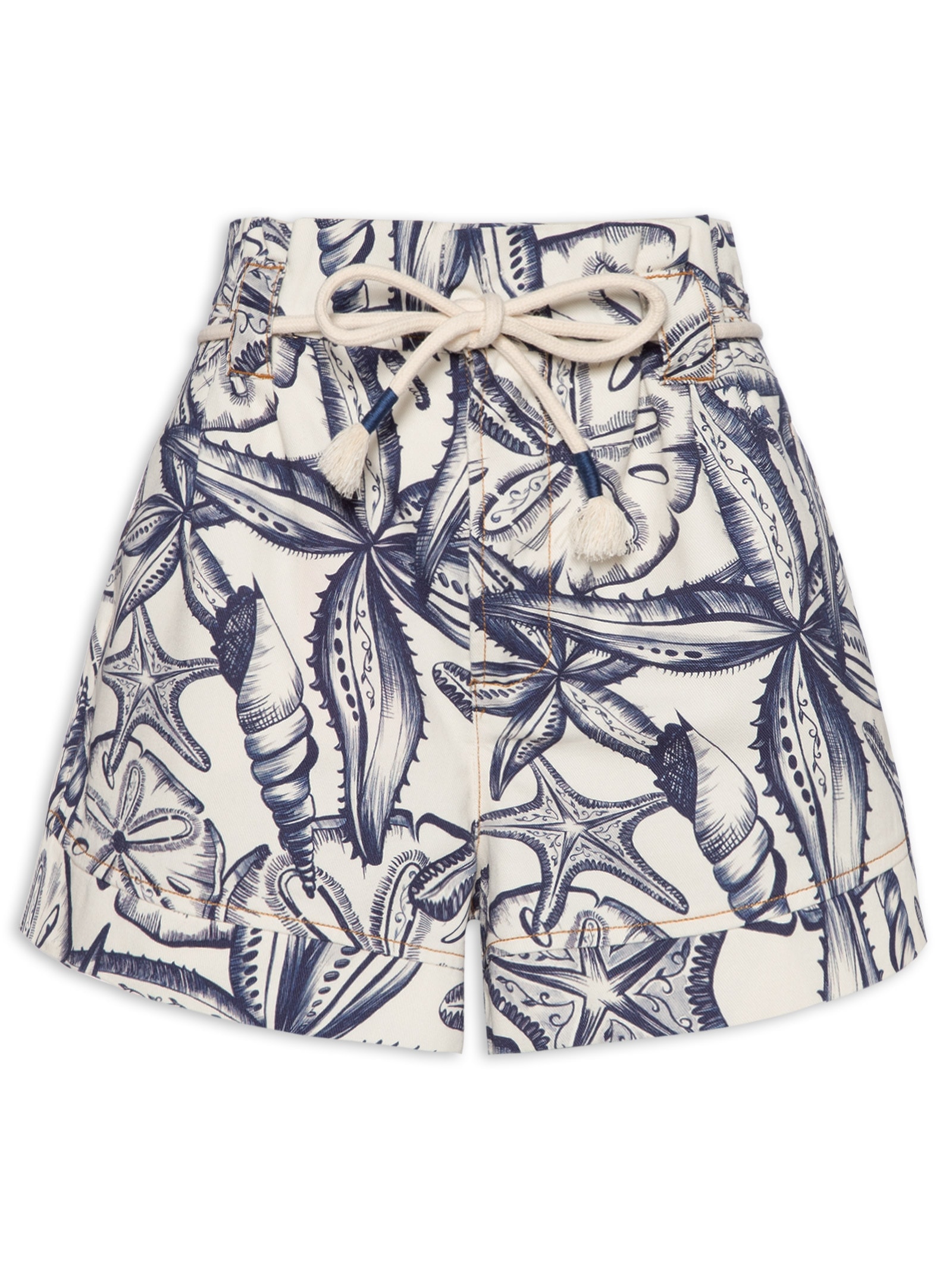 Short Sarja Desejo Do Mar Branco Farm