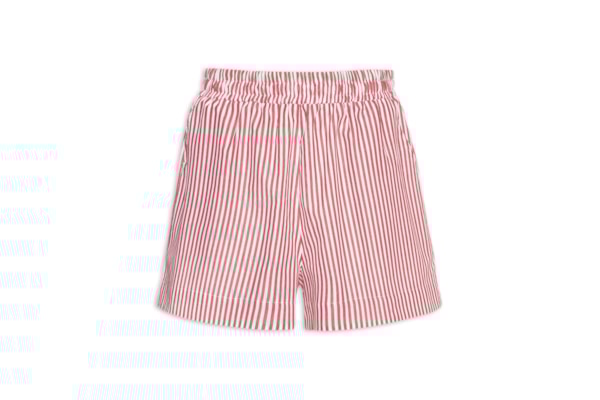 Short Tricoline Listras Feminino – Vermelho