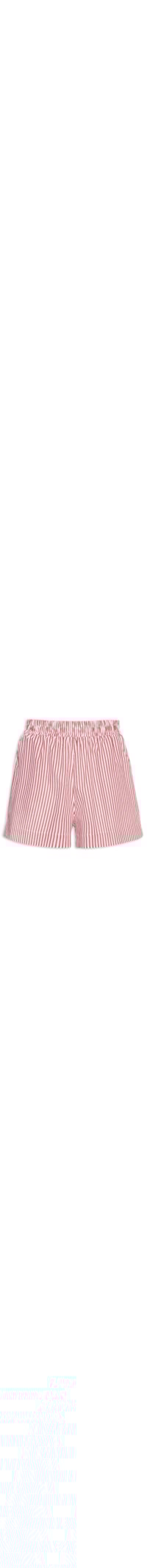 Short Tricoline Listras Feminino – Vermelho