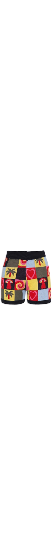 Short Tricot Aconchego - Azul