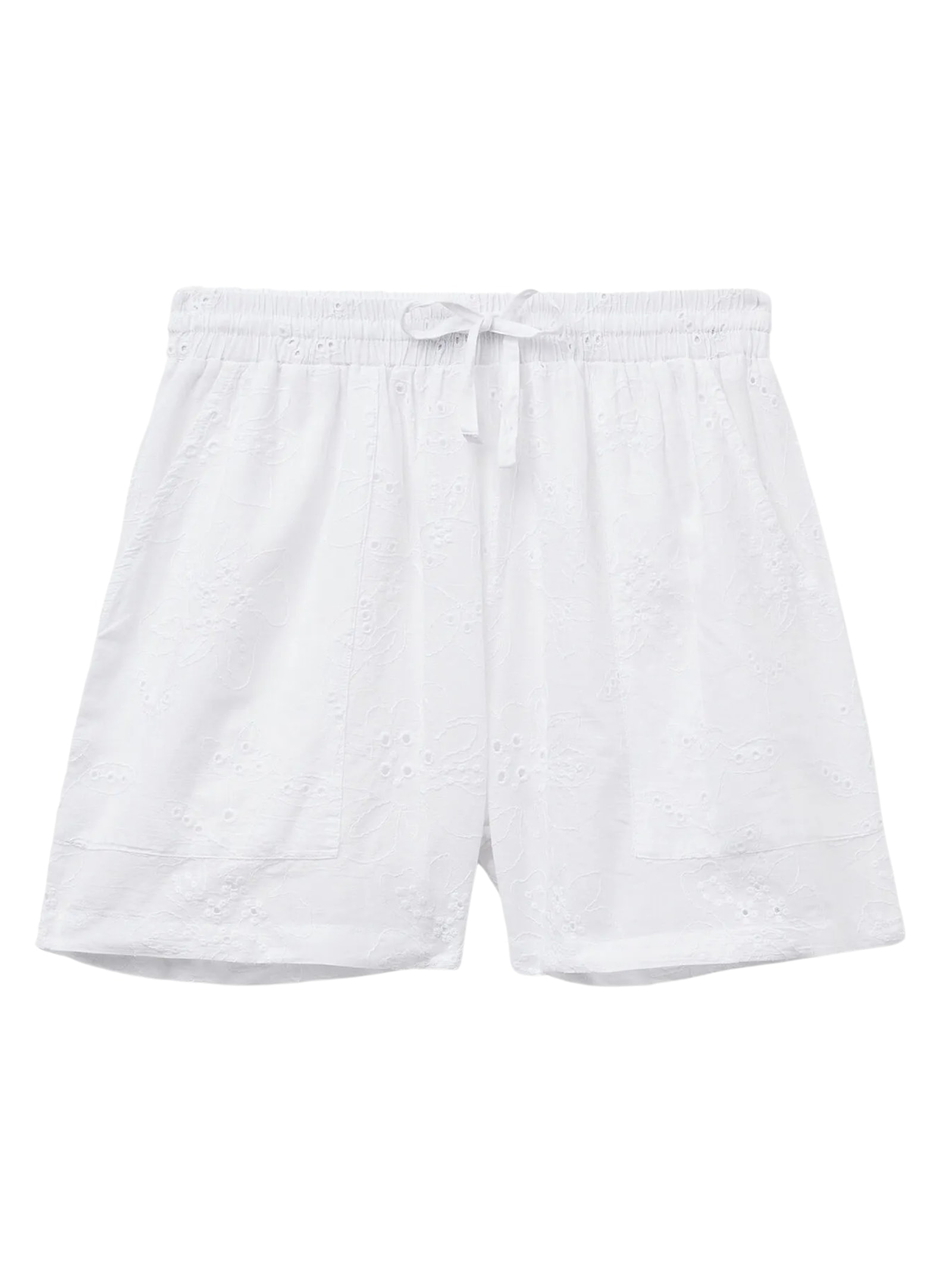 Shorts Com Bordado Sangallo Branco Calzedonia