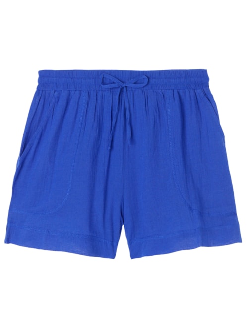 Shorts Em Algodão – Azul