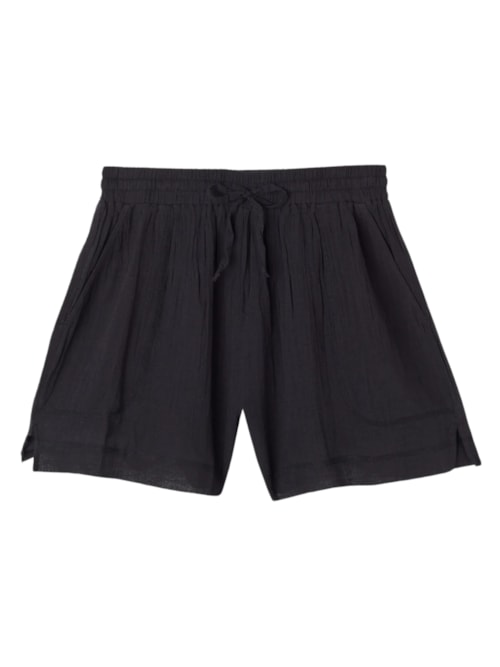 Shorts Em Algodão – Preto