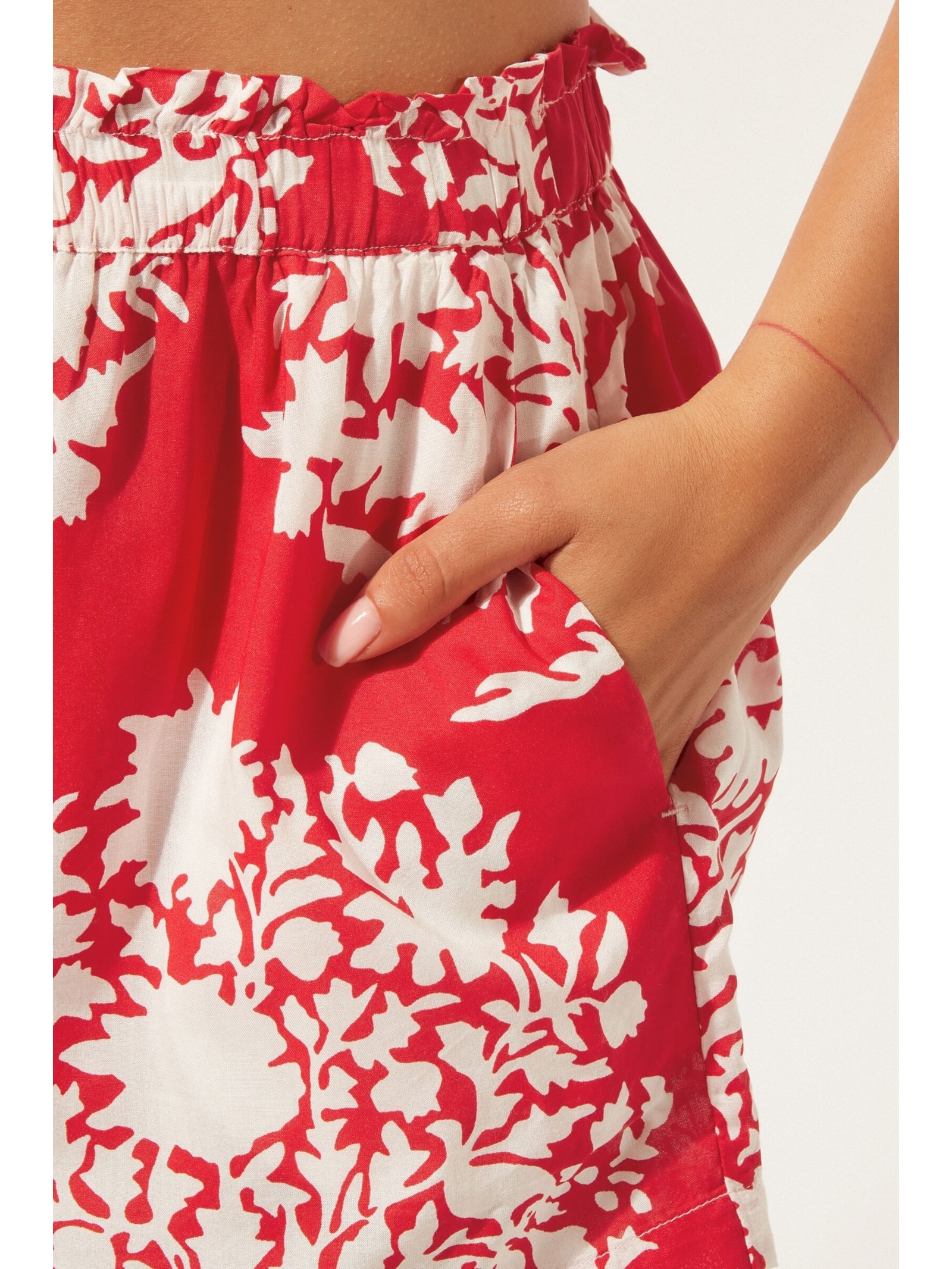 Shorts Em Algodão Vermelho Calzedonia