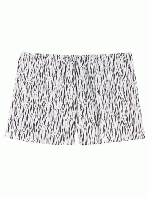 Shorts Em Cetim De Viscose Go Animalier - Preto
