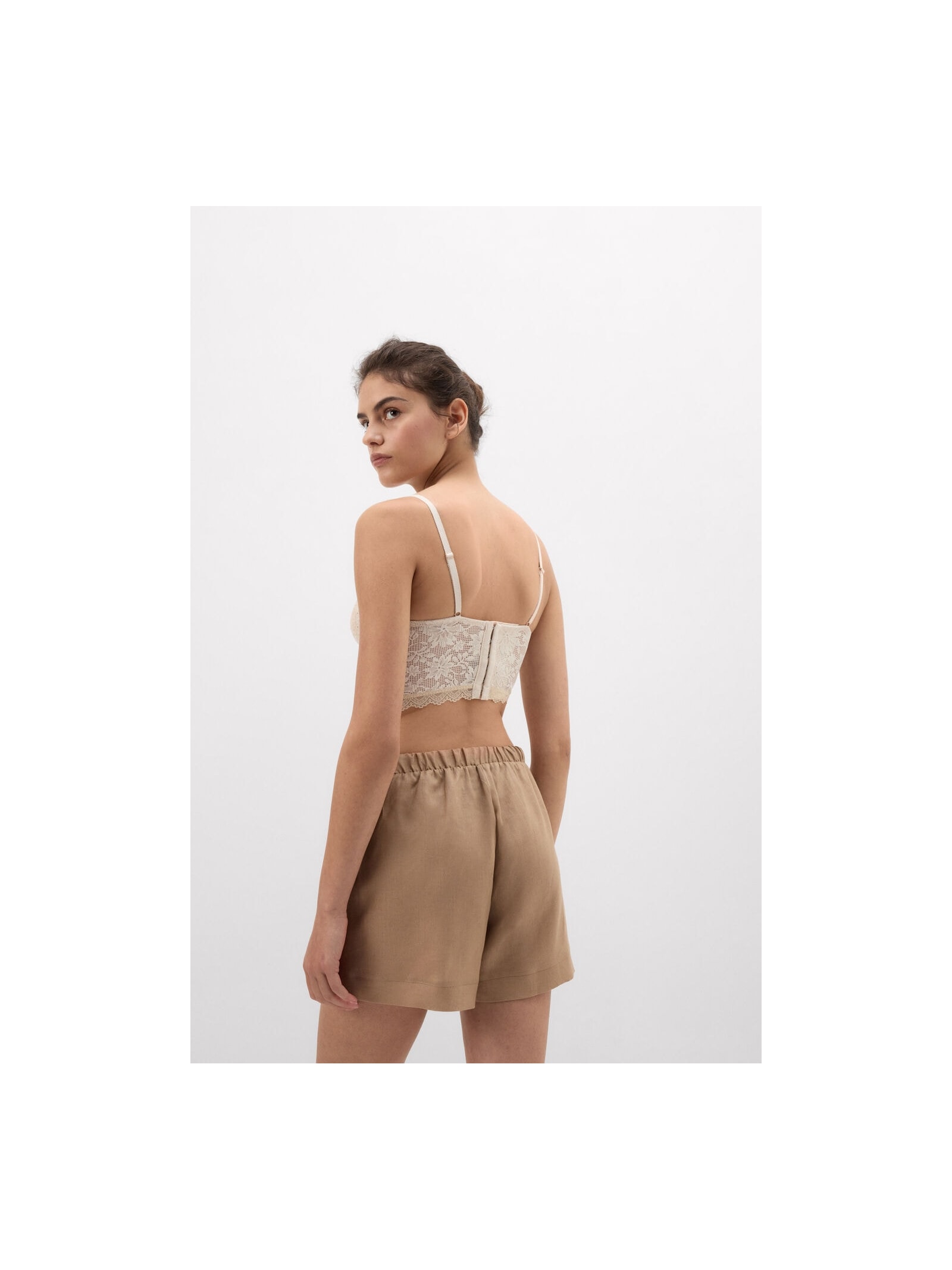 Shorts Em Linho Bege Intimissimi