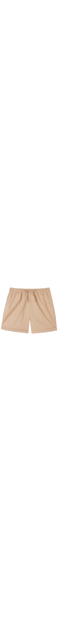Shorts Em Linho e Algodão - Bege