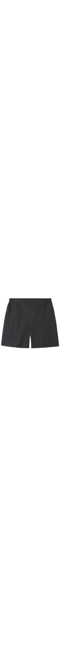 Shorts Em Linho e Algodão - Preto