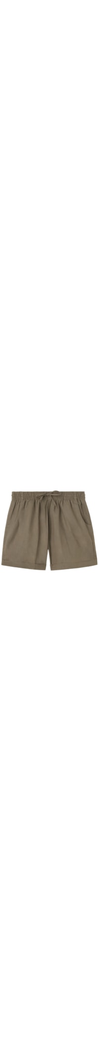 Shorts Em Linho e Algodão - Verde