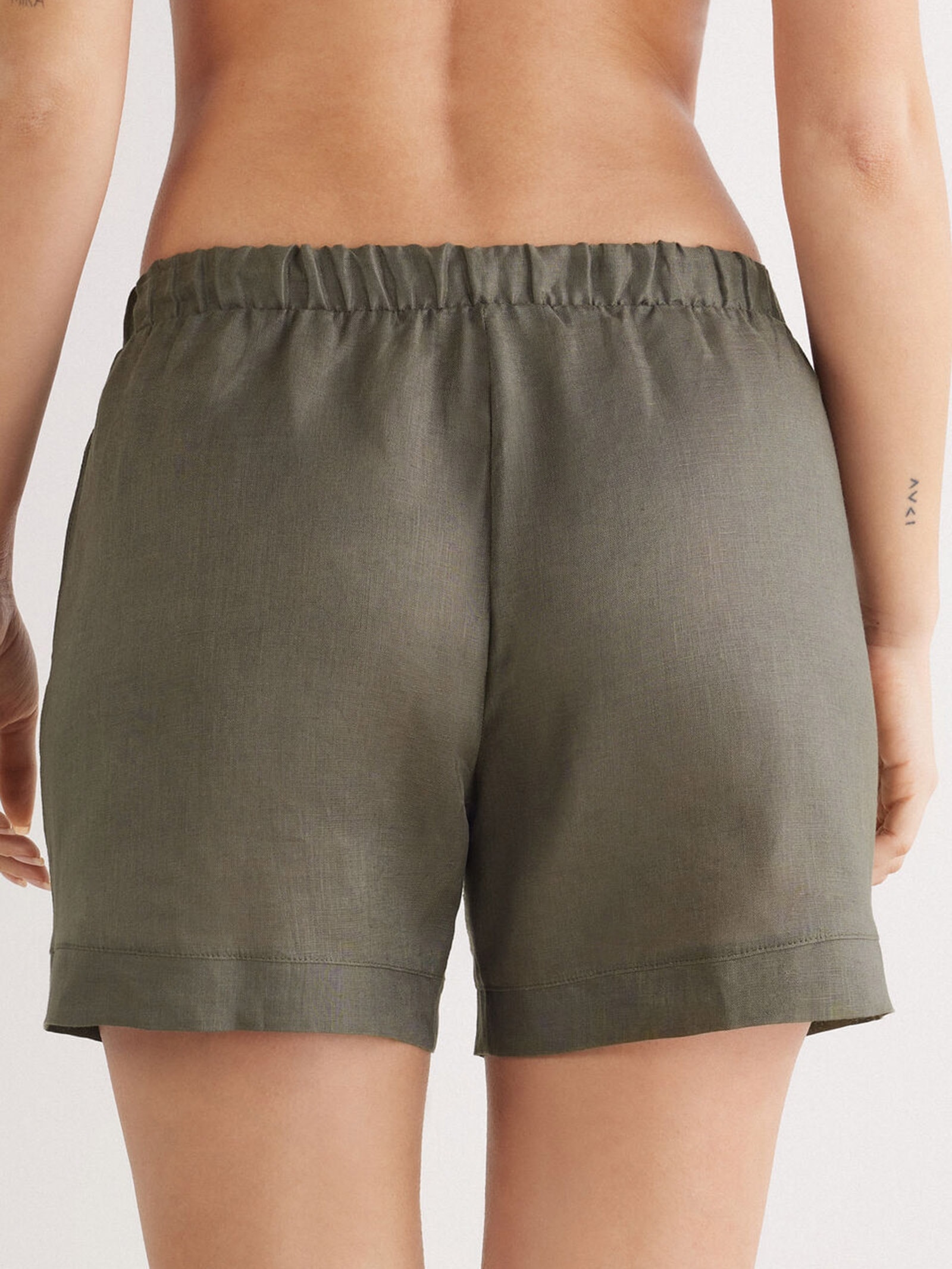 Shorts Em Linho The Pure Linen Verde Intimissimi