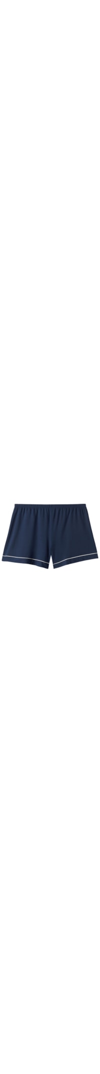 Shorts Em Modal Com Detalhes - Azul