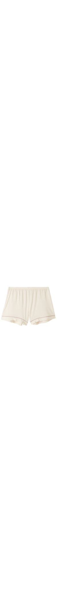 Shorts Em Modal Com Detalhes Contrastantes - Off-White