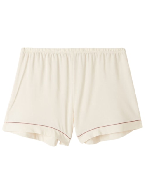 Shorts Em Modal Com Detalhes Contrastantes – Off-White