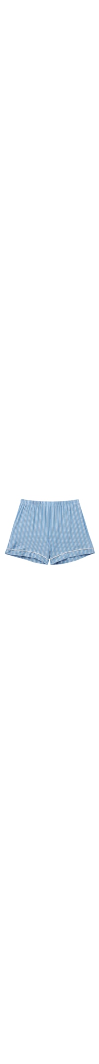 Shorts Em Modal Oxford Stripes - Azul