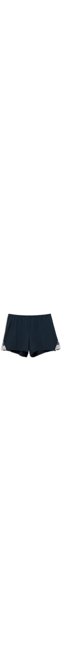 Shorts Em Modal Pretty Flowers - Azul