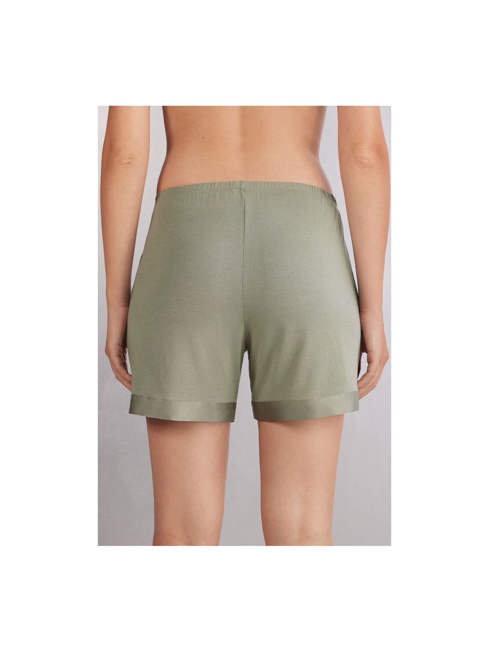 Shorts Em Modal Satin Details Verde Intimissimi