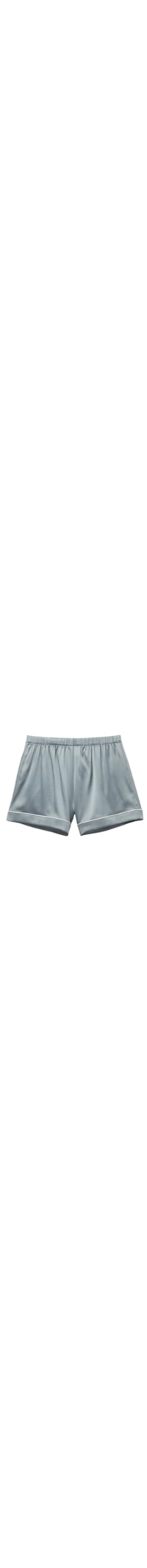 Shorts Em Seda - Azul