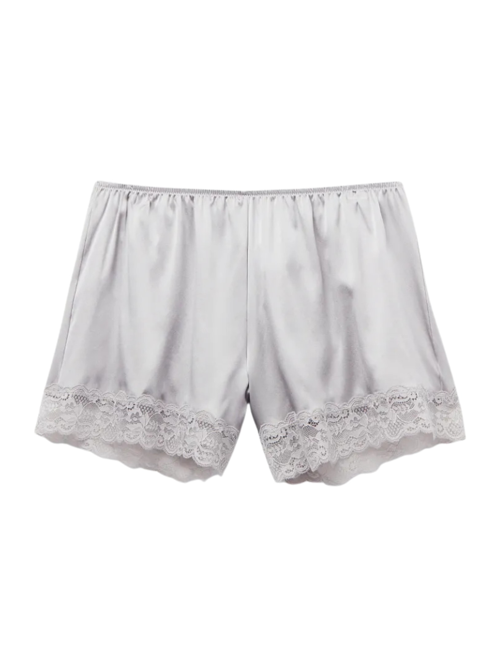 Shorts Em Seda e Renda Cinza Intimissimi