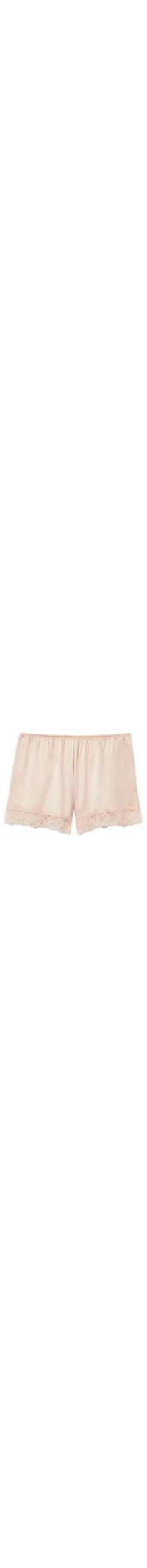 Shorts Em Seda e Renda - Rosa