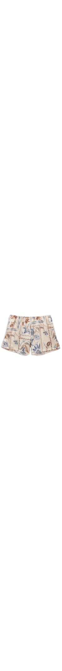 Shorts Em Seda Italian Riviera - Bege