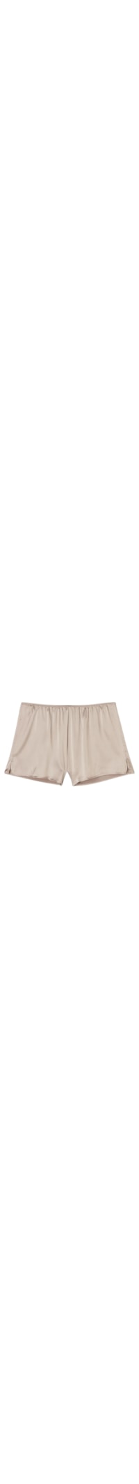 Shorts Em Seda - Marrom
